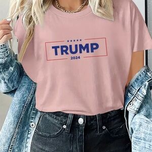 TRUMP 2024 Election T-Shirt - Women's Casual Sportswear - Spring/Summer